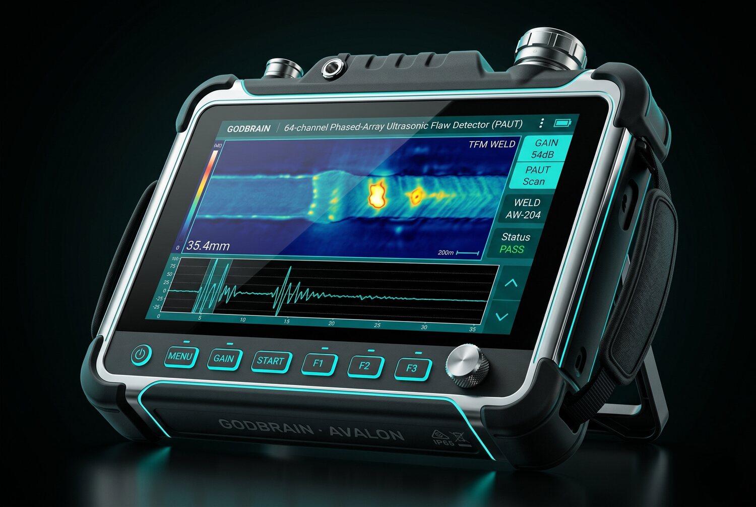 AVALON portable 64-channel PAUT device